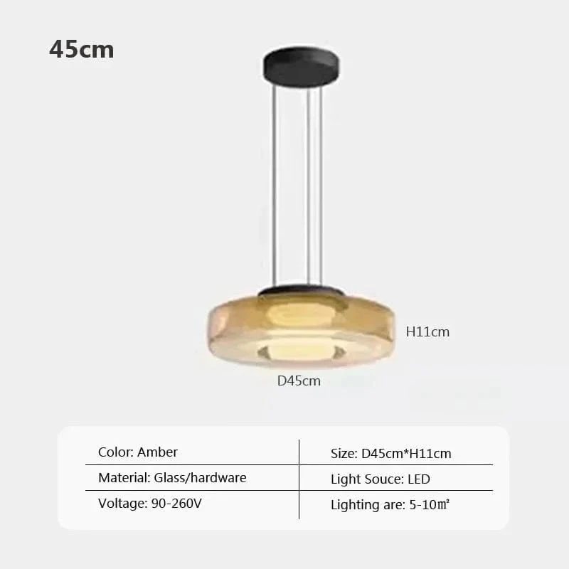 Suspension LED en Verre Cuisine