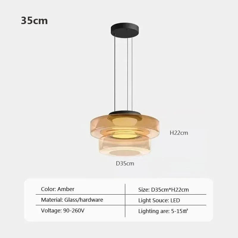 Suspension LED en Verre Cuisine