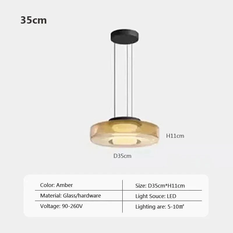 Suspension LED en Verre Cuisine