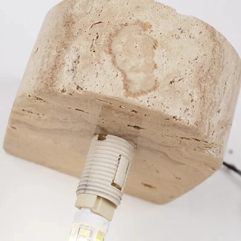 Japanese style retro natural stone wall lamp Nordic room decoration wall lamp glass lampshade wall lamp bedroom home lighting