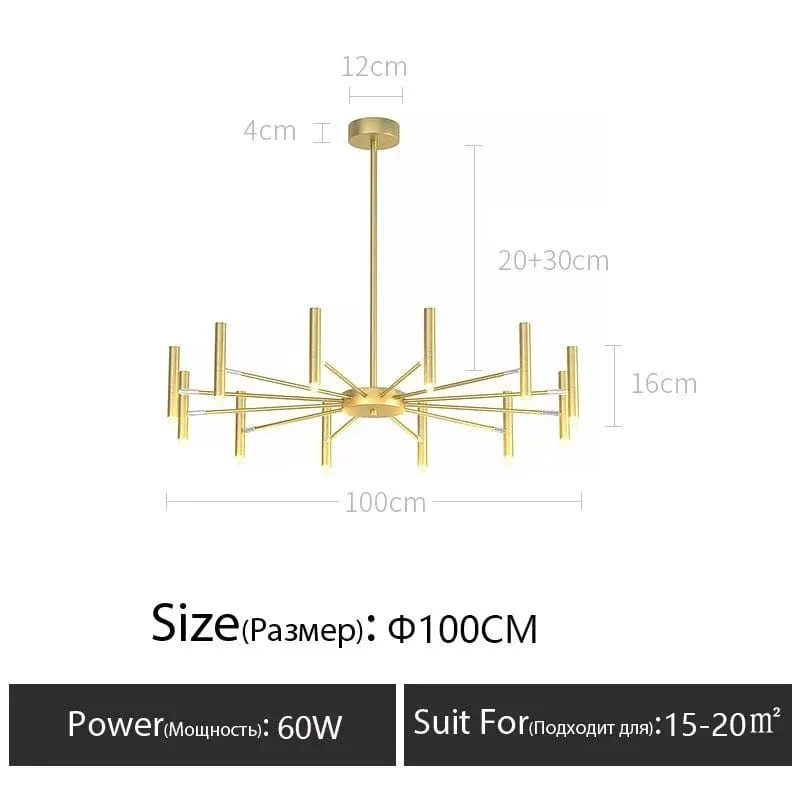 Modern Living Room Led Ceiling Chandelier Metal Black Gold G9 for Bedroom Home Decor Pendant Lamps Lighting Lusters Luminaires