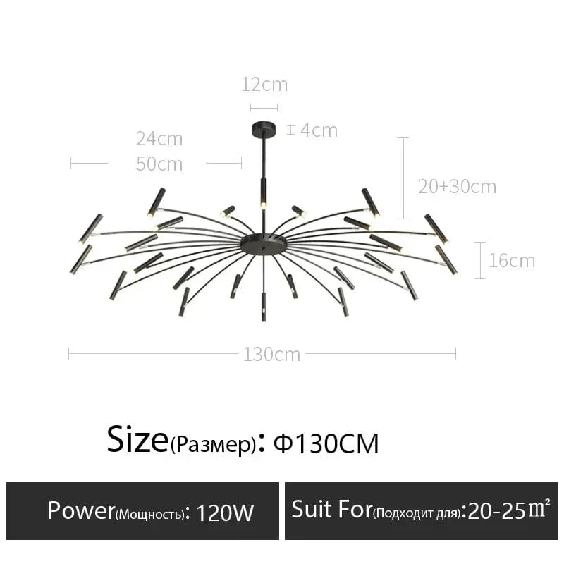 Modern Living Room Led Ceiling Chandelier Metal Black Gold G9 for Bedroom Home Decor Pendant Lamps Lighting Lusters Luminaires
