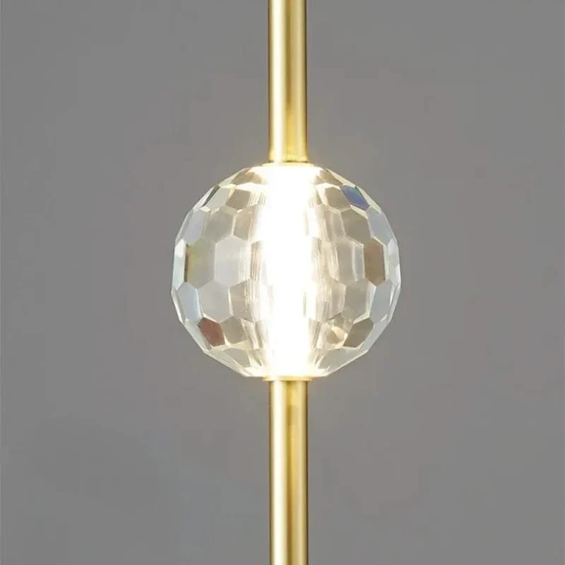 Crystal Led Pendant Light for Bedroom Bedside Hotel Entrance Hanging Lamp Home Indoor Decoration Modern Decor Suspension Lustres