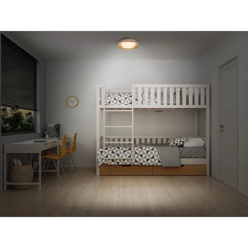 OSRAM ORBIS MILAN Plafonnier 305mm, couleur bois, 2xE27