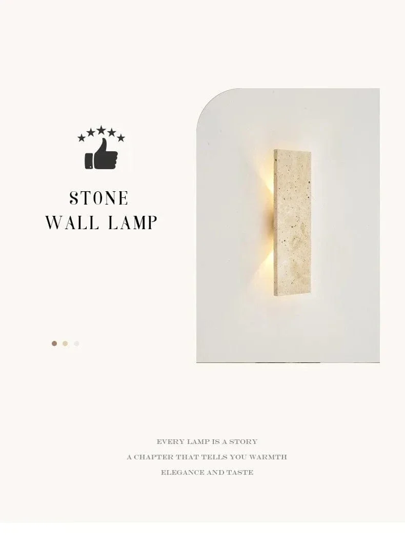 Lampe Murale Étanche Extérieure – Lampe Murale LED en Pierre Naturelle pour Chambre & Extérieur