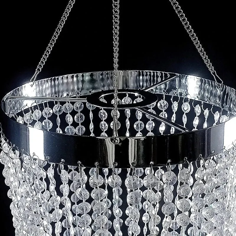 Acrylic Chandelier Lamp Shade Crystal Ceiling Light Covers Sparkling Beaded Pendant Lampshade Wedding Bedroom Home Decor