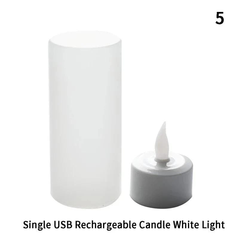 LED Rechargeable Flameless Tea Light Candle USB Charge Candle With USB Flameless Chargeable LED Battery Candles