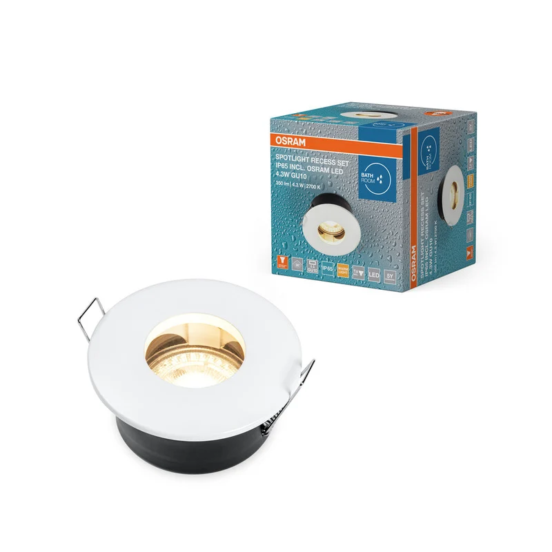 OSRAM ENCASTRÉ DOWNLIGHT TWISTLOCK LED Projecteur, Ø 85mm, 4,3W / 2700K Blanc chaud GU10