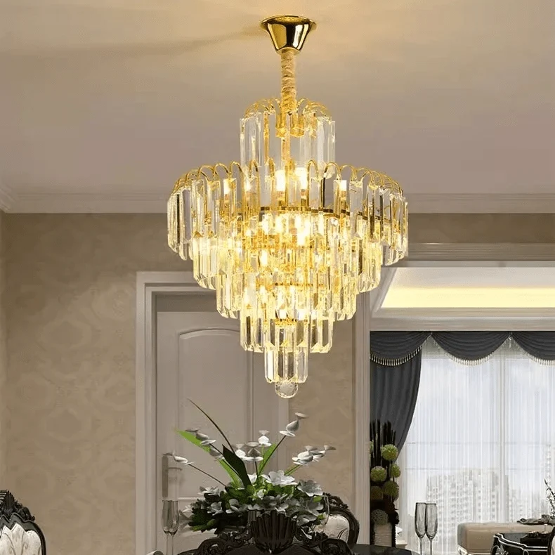Plafonnier Suspendu en Cristal pour Salon