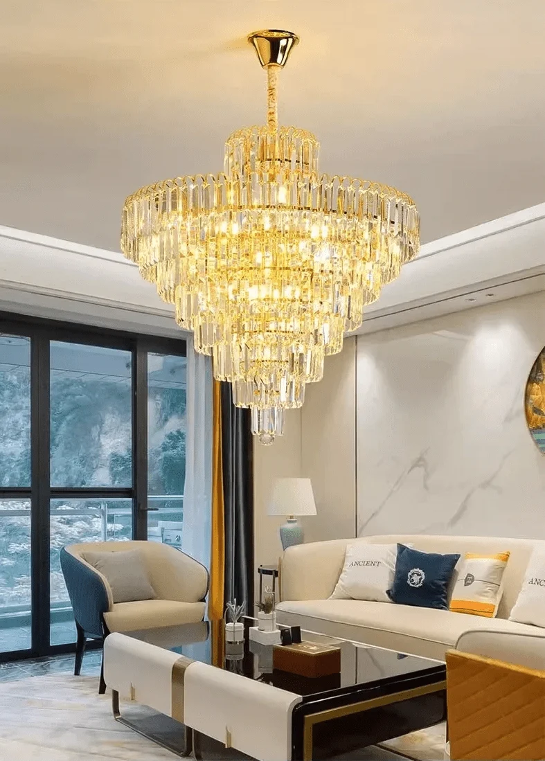 Plafonnier Suspendu en Cristal pour Salon