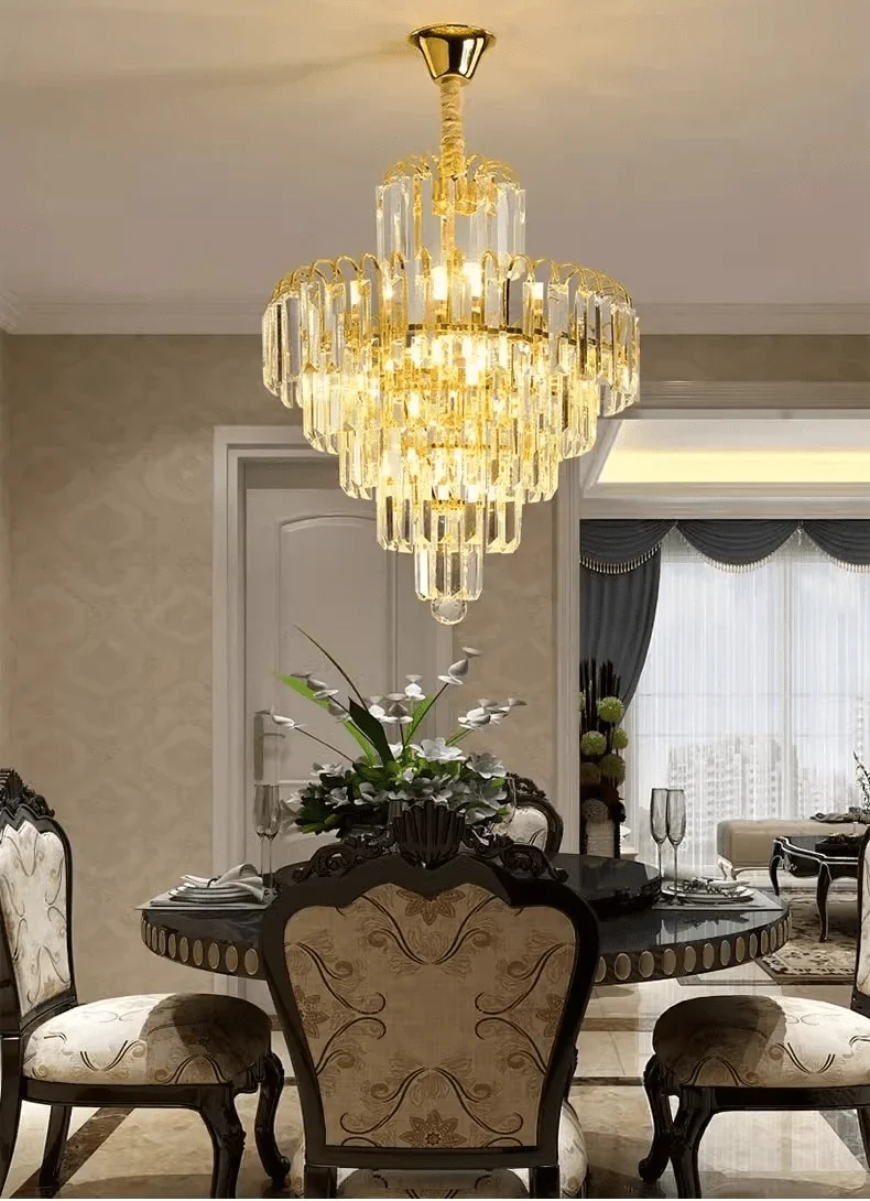 Plafonnier Suspendu en Cristal pour Salon