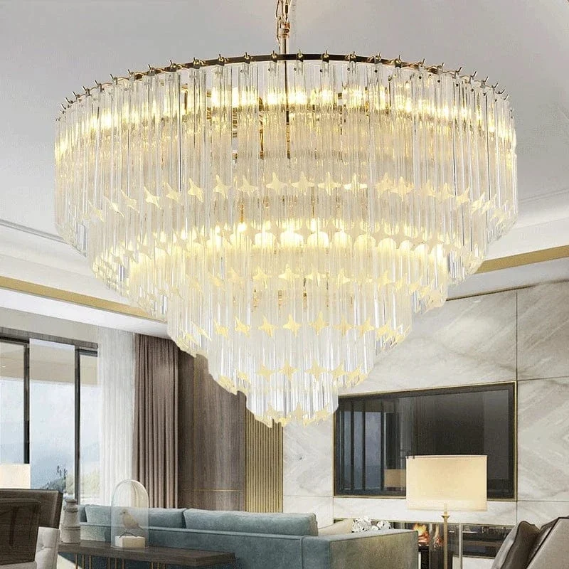 Lustre Chic en Verre pour Salon