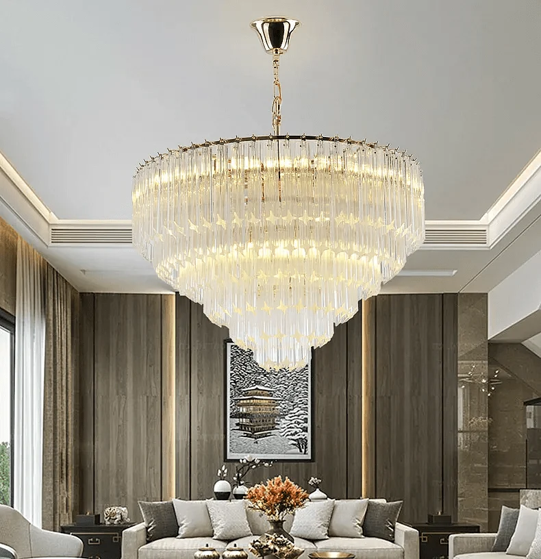 Lustre Chic en Verre pour Salon
