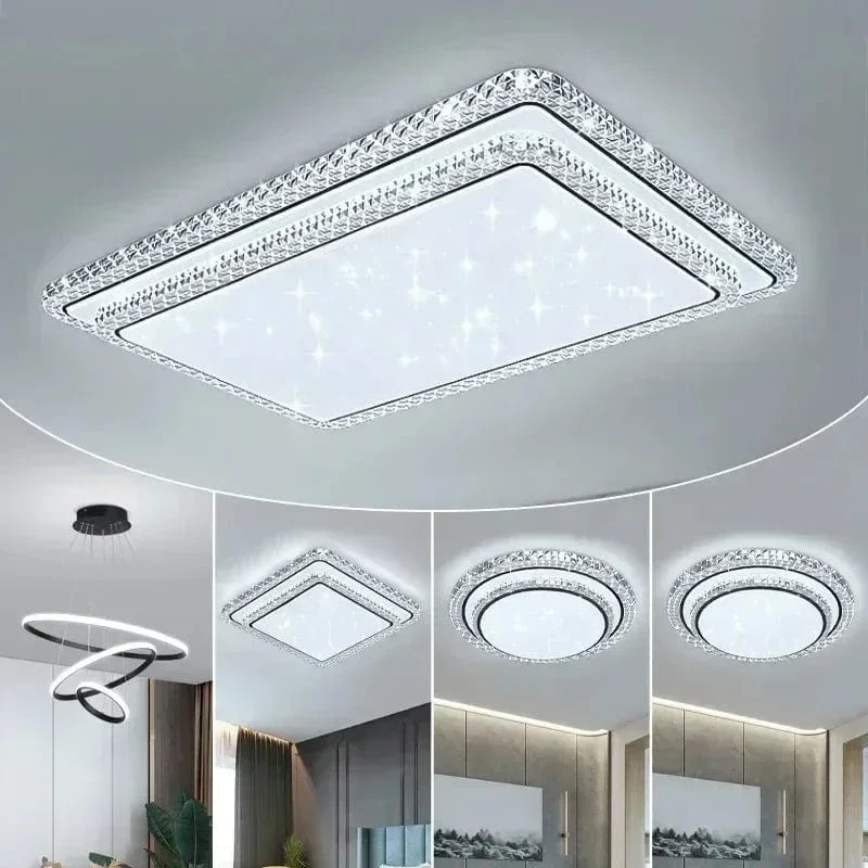 Plafonnier Rond Scintillant pour Chambre