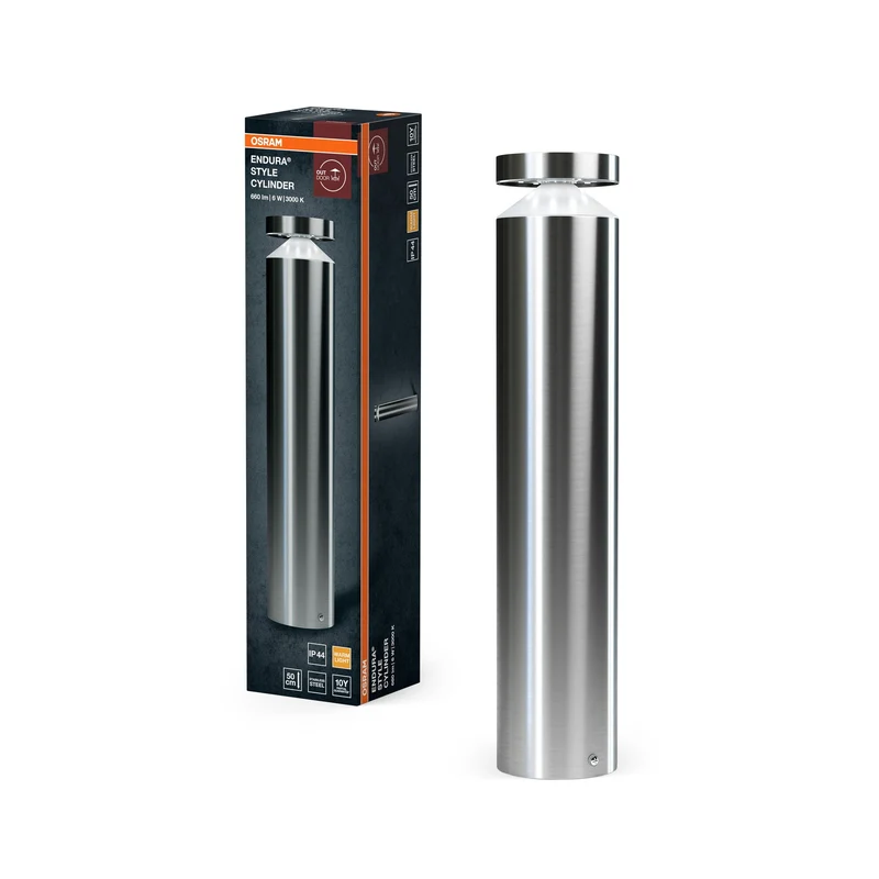 OSRAM LED pylône de jardin, lampe pour applications extérieures, blanc chaud, 102,0 mm x 500,0 mm, ENDURA STYLE CYLINDER