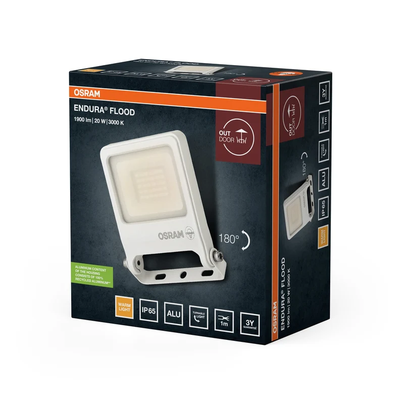 OSRAM ENDURA® FLOOD Blanc Chaud 20 W 3000 K WT