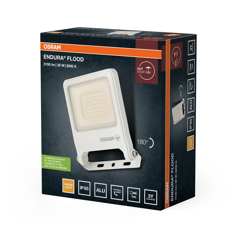 OSRAM ENDURA® FLOOD Blanc Chaud 30 W 3000 K WT