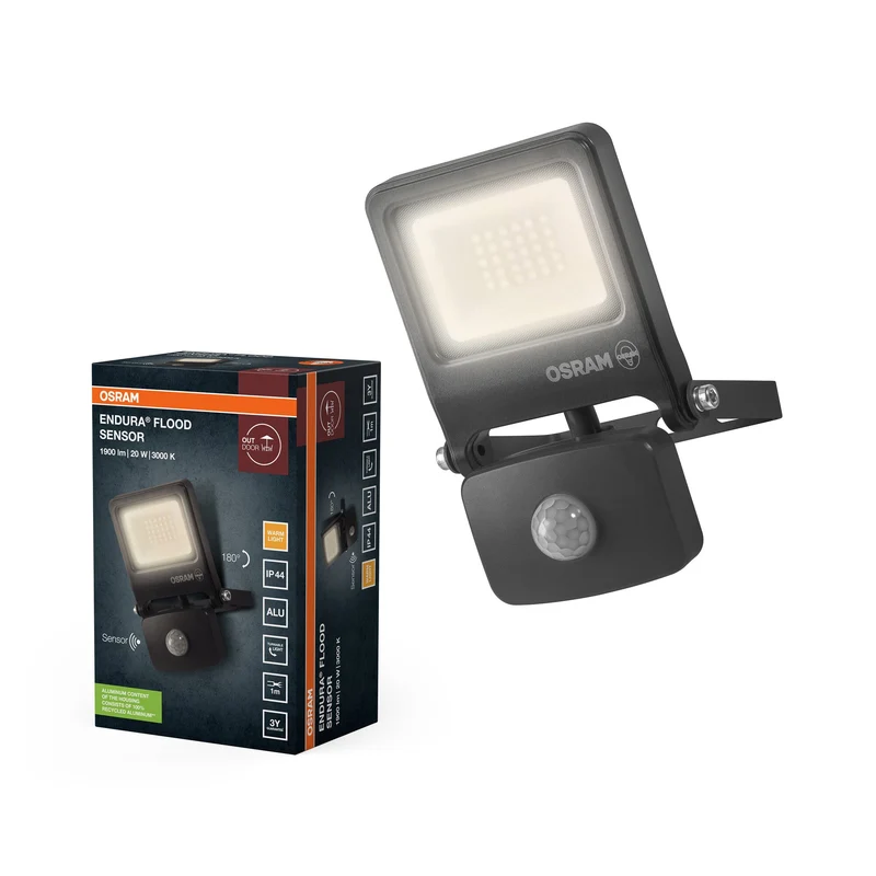 OSRAM ENDURA® FLOOD Capteur Blanc Chaud 20 W 3000 K DG