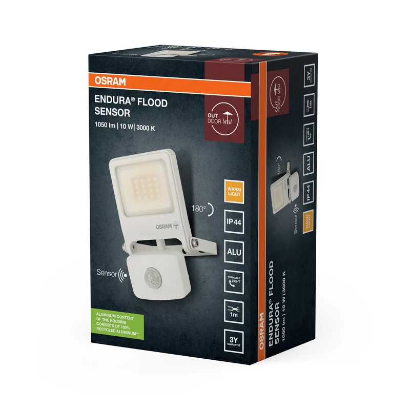OSRAM ENDURA® projecteur LED avec capteur 10W / 3000K blanc chaud