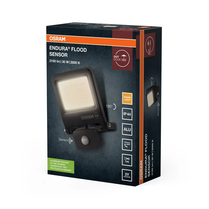 OSRAM ENDURA® FLOOD Capteur Blanc Chaud 30 W 3000 K DG