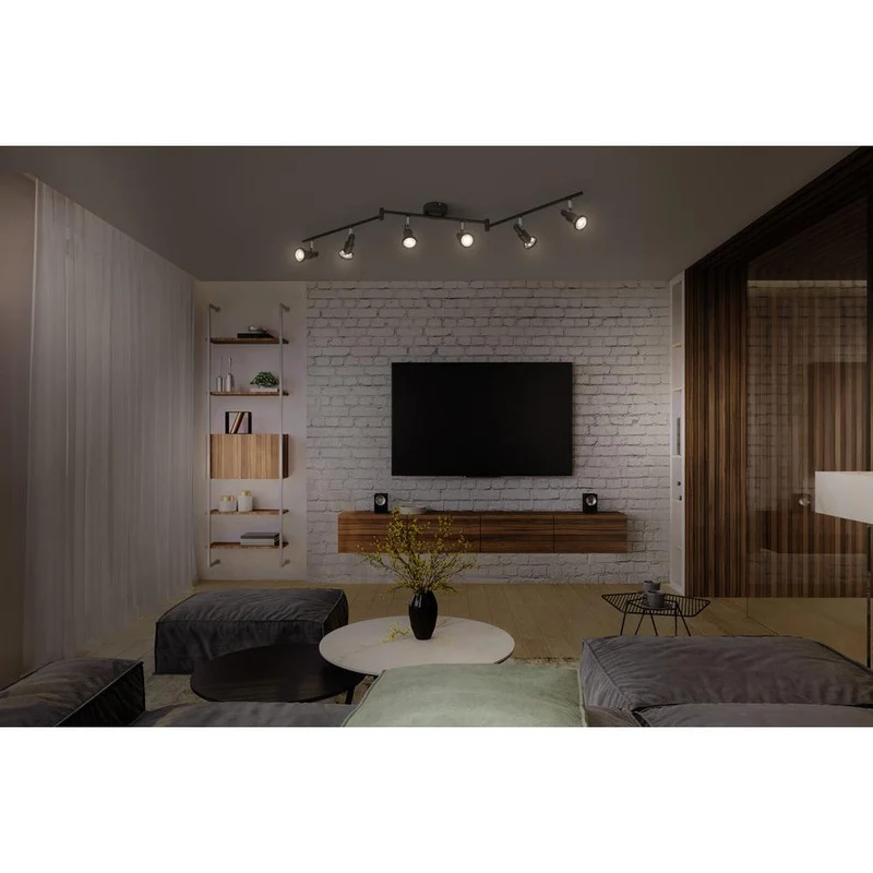 OSRAM LED SPOT GU10 Plafonnier 6 x 3,4W, 1380lm, noir