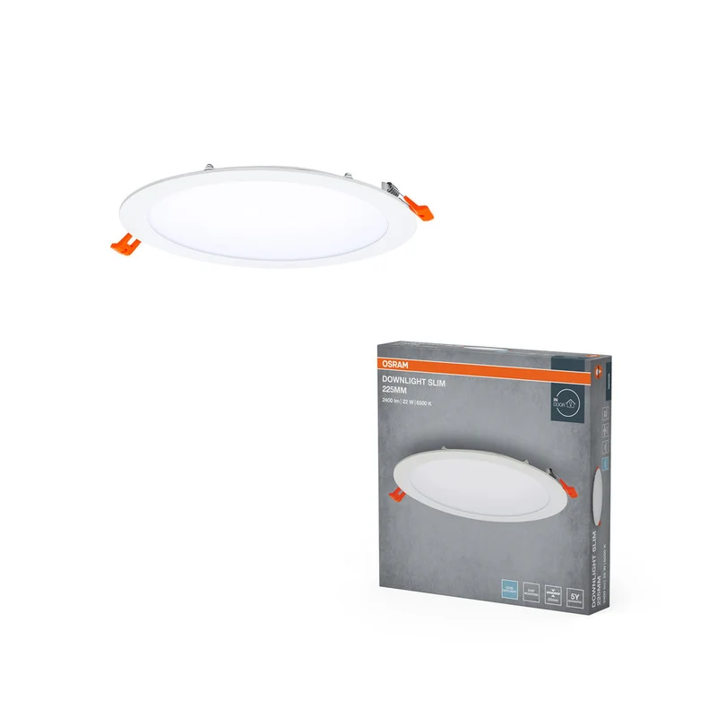 OSRAM ENCASTRÉ SLIM DOWNLIGHT LED Plafonnier, Ø 225mm, 220…240V 22W / 6500K Blanc froid