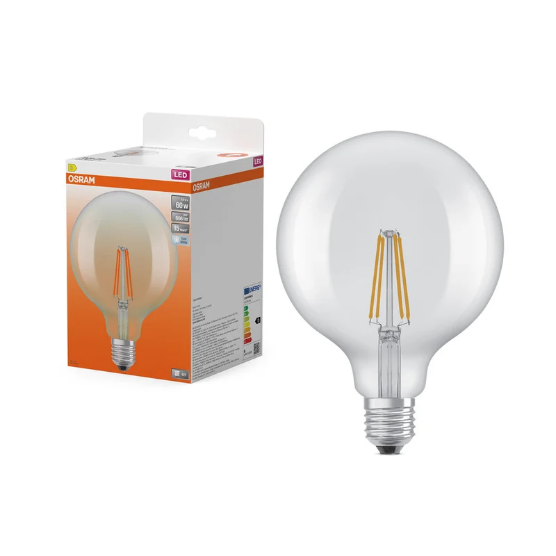 OSRAM LED Star Classic Lampe, forme boule, 7W, 806lm, clair, E27, blanc froid