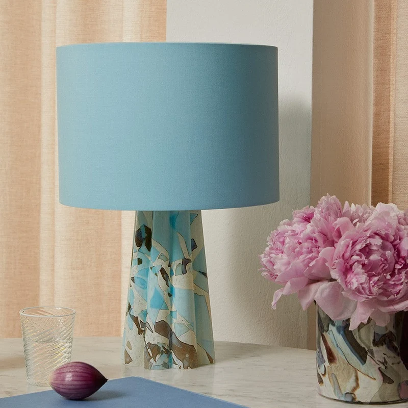Stories of Italy Aquamarine Bucket Lamp