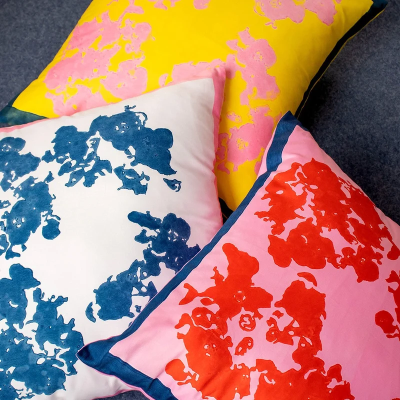 Stories of Italy Yellow & Pink Cushion