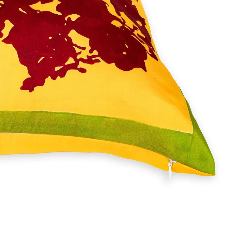 Stories of Italy Gold & Burgundy Cushion