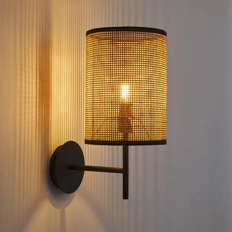 Applique Murale en Bambou Rattan