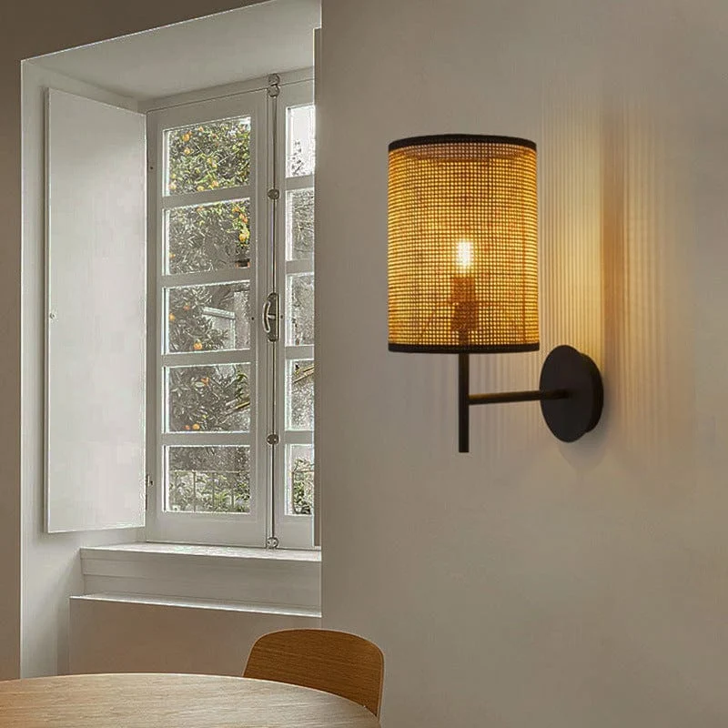 Applique Murale en Bambou Rattan