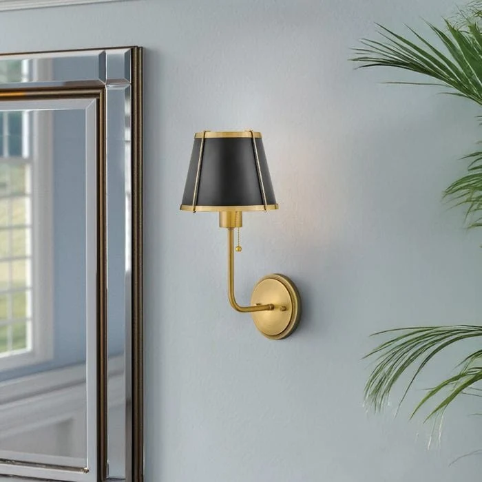 Luminaire Mural Noir et Dore
