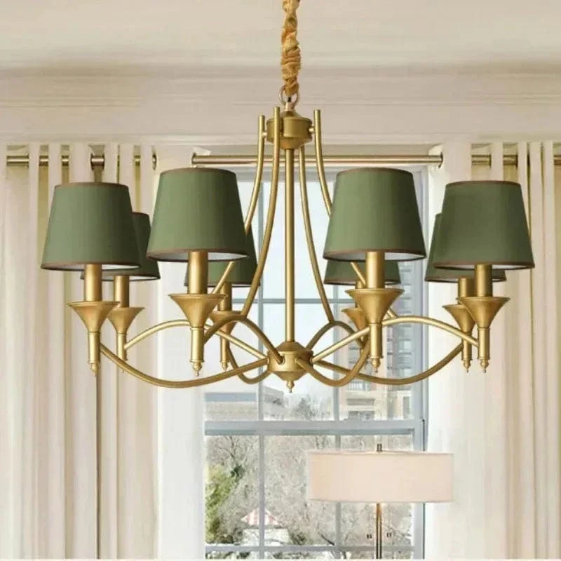 Chandelier Abat Jour Vert
