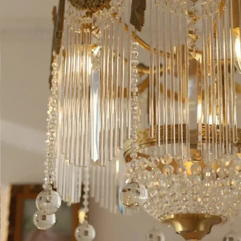Lustre Geant en Cristal à Pampilles