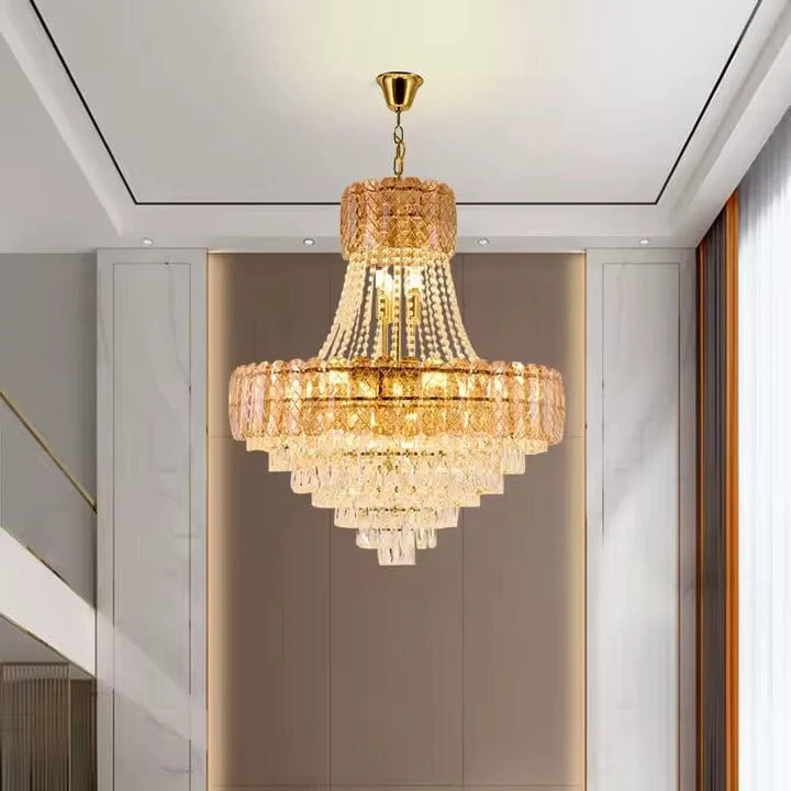 Grand Lustre Dore pour Salon