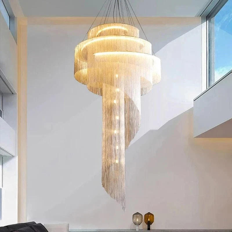 Lustre Long pour Haut Plafond