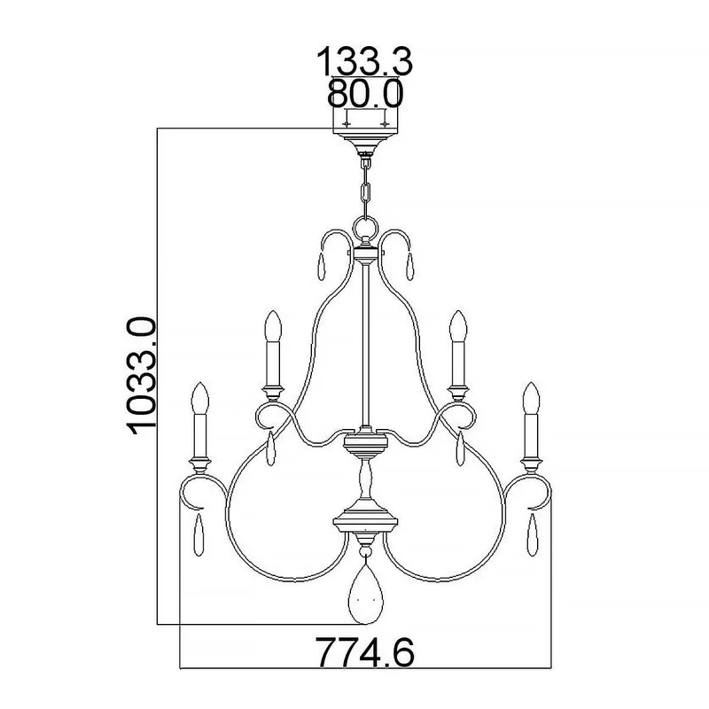 Lustre Traditionnel Argent