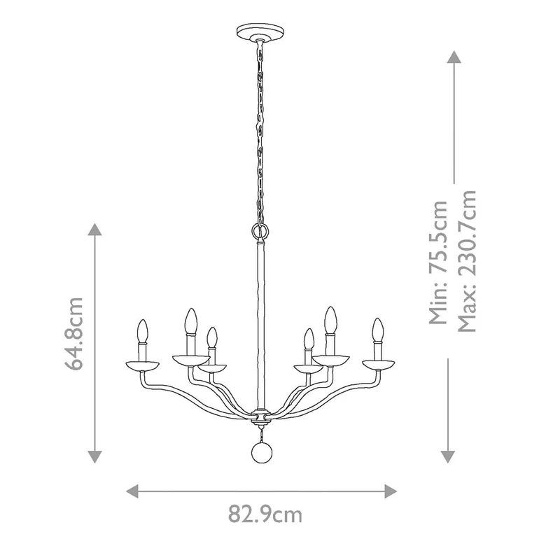 Suspension Chandelier Blanc Simple
