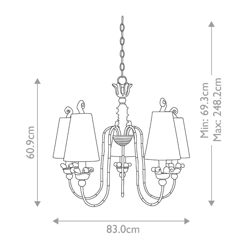 Lustre Chandelier Beige Creme