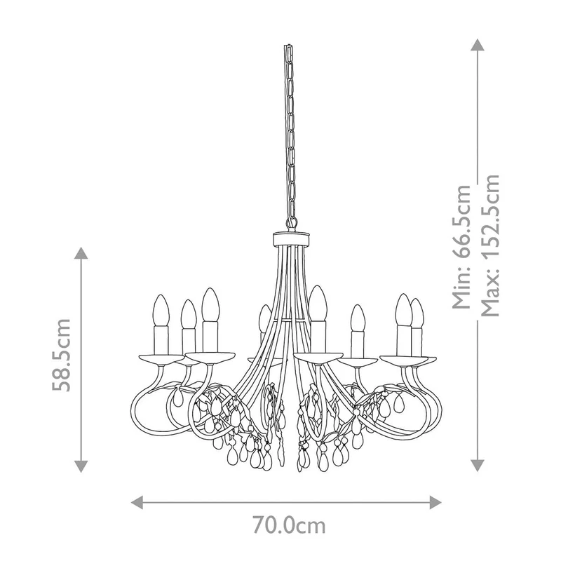 Lustre Christina 8 lumières