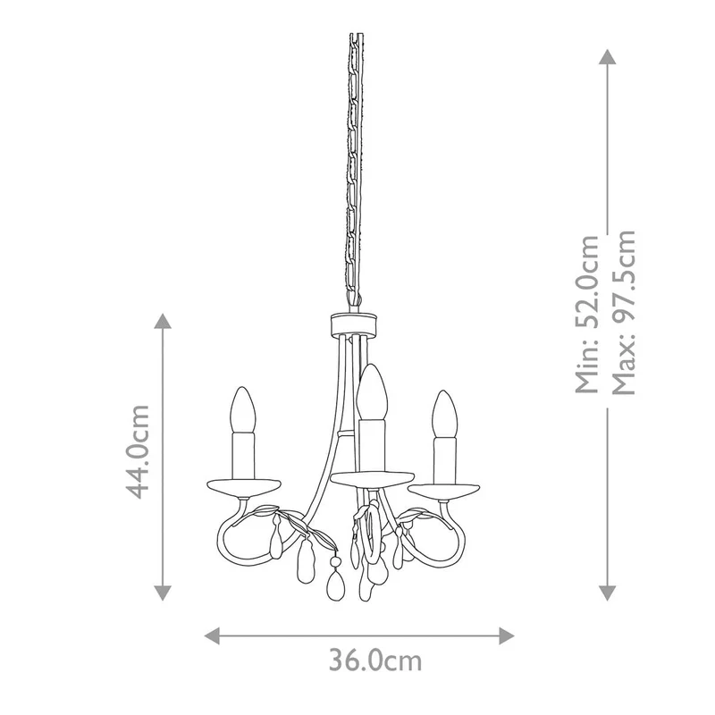 Lustre Christina 3 lumières