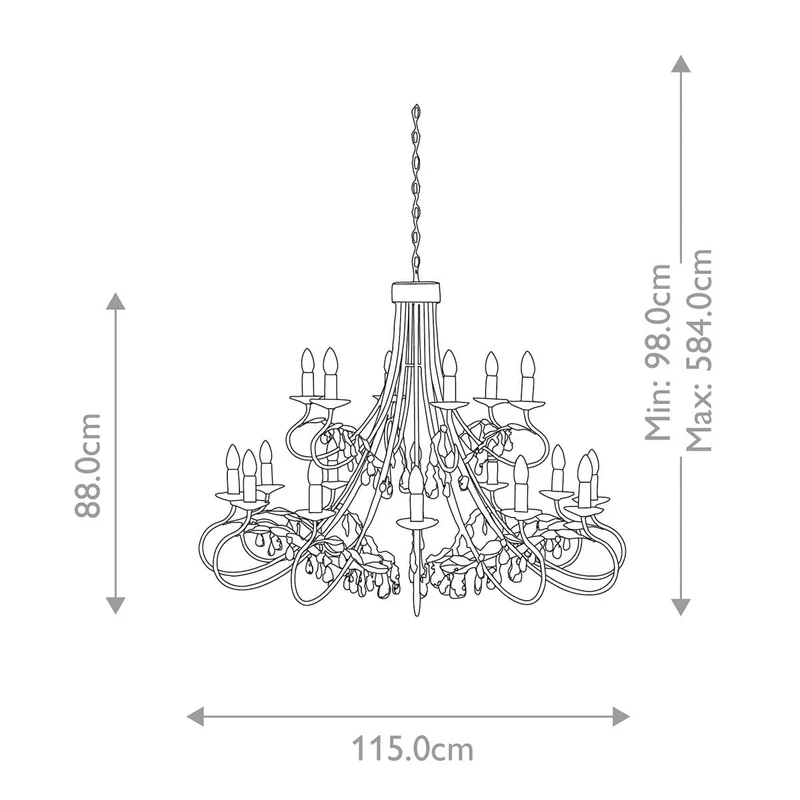 Lustre Christina 18 lumières