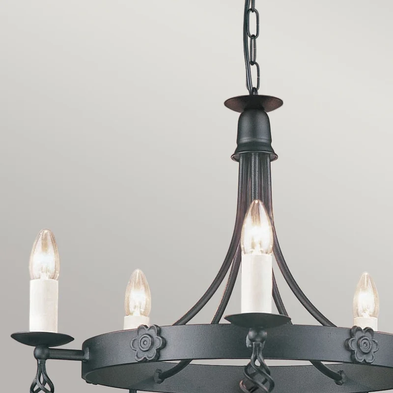 Lustre noir Belfry 5 lumières