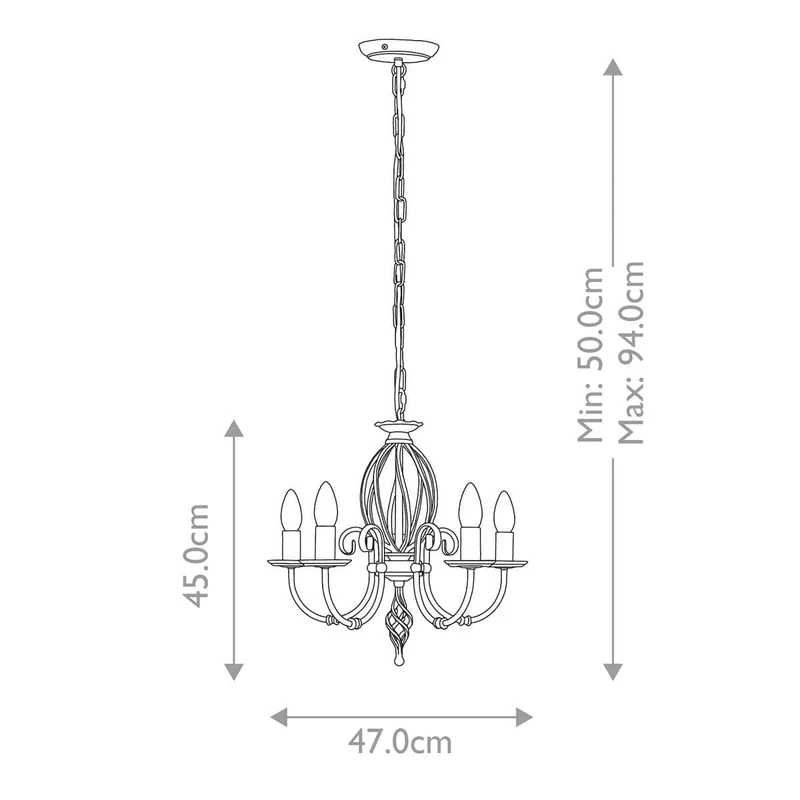 Suspension Chandelier Laiton