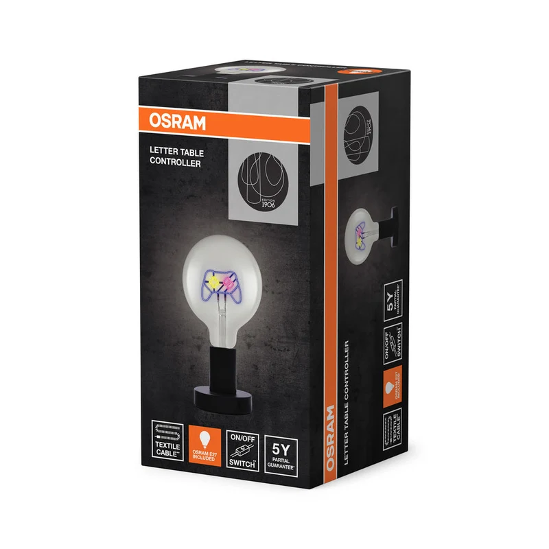 OSRAM 1906 LAMPE DE TABLE LETTER Contrôleur 1.2W E27
