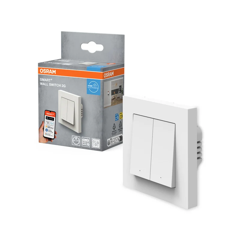 OSRAM Matter SMART+ interrupteur mural encastré plus intelligent 2 canaux