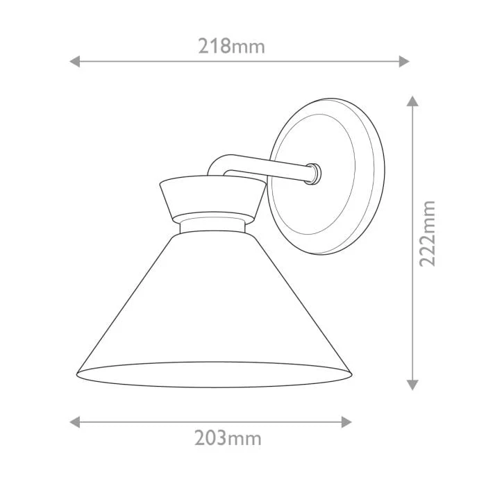 Lampe Murale Noir et Blanc Minimaliste