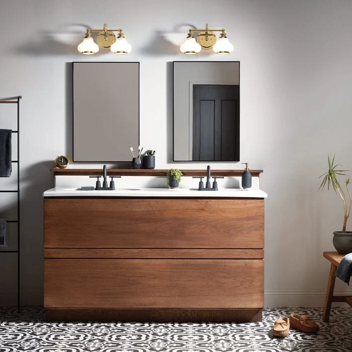 Lampe Murale Dorée Pour Salle de Bain