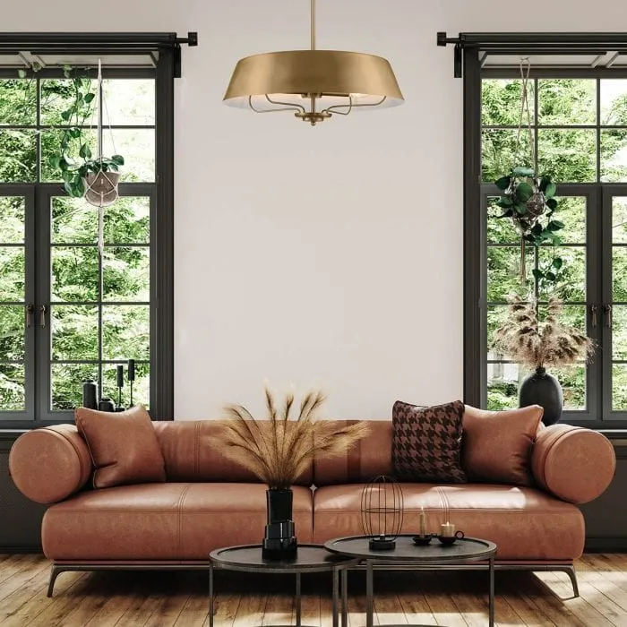 Lustre Suspension Retro Chic Doré
